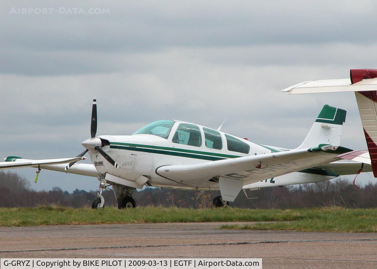 G-GRYZ, 1992 Beech F33A Bonanza Bonanza C/N CE-1668, NICE BEECH PARKED NEAR THE FUEL PUMPS
