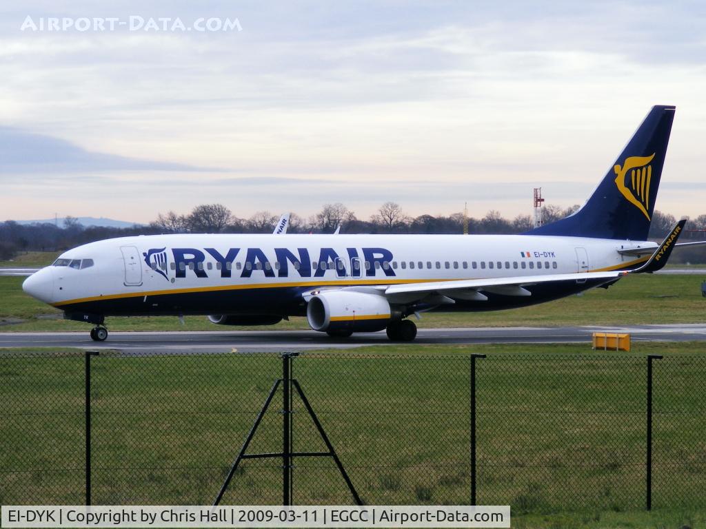 EI-DYK, 2008 Boeing 737-8AS C/N 36573, Ryanair
