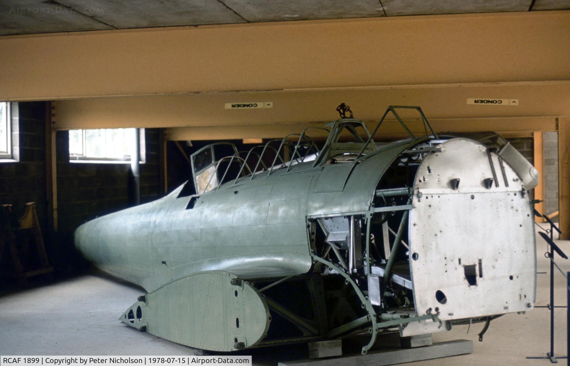 RCAF 1899, 1939 Fairey Battle I C/N Not found RCAF 1899, Ex RAF serial R3950 and acquired by the Strathallan Collection in 1972. Undergoing restoration when seen at Open Day in 1978 and currently in Brussels Air Museum in false markings as T-70.
