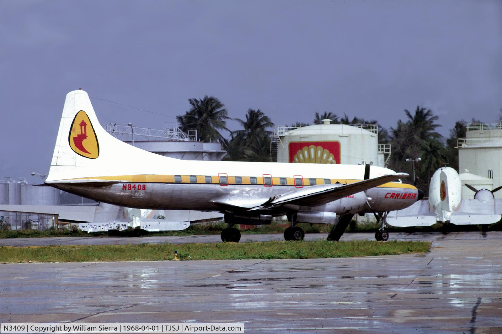 N3409, 1952 Convair 340-32 C/N 26, Caribair or Caribbean Atlantic Airlines Convair 340