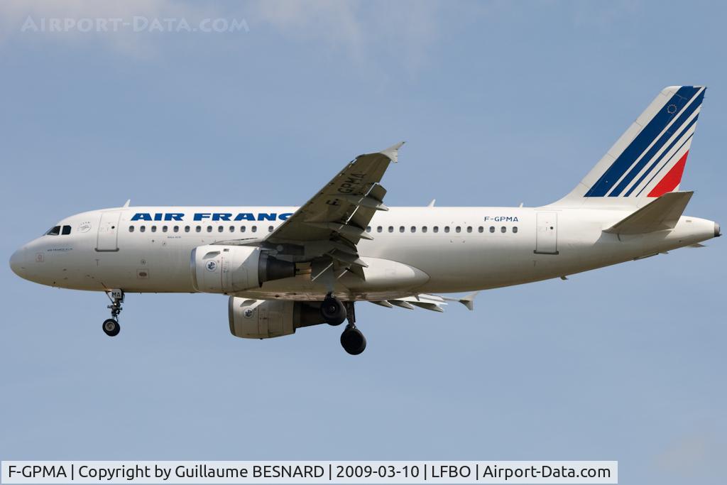 F-GPMA, 1998 Airbus A319-113 C/N 598, Landing 32L