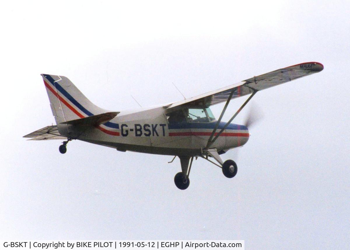 G-BSKT, 1990 Maule MX-7-180 Star Rocket C/N 11070C, NICE MAULE DEPARTING POPHAM