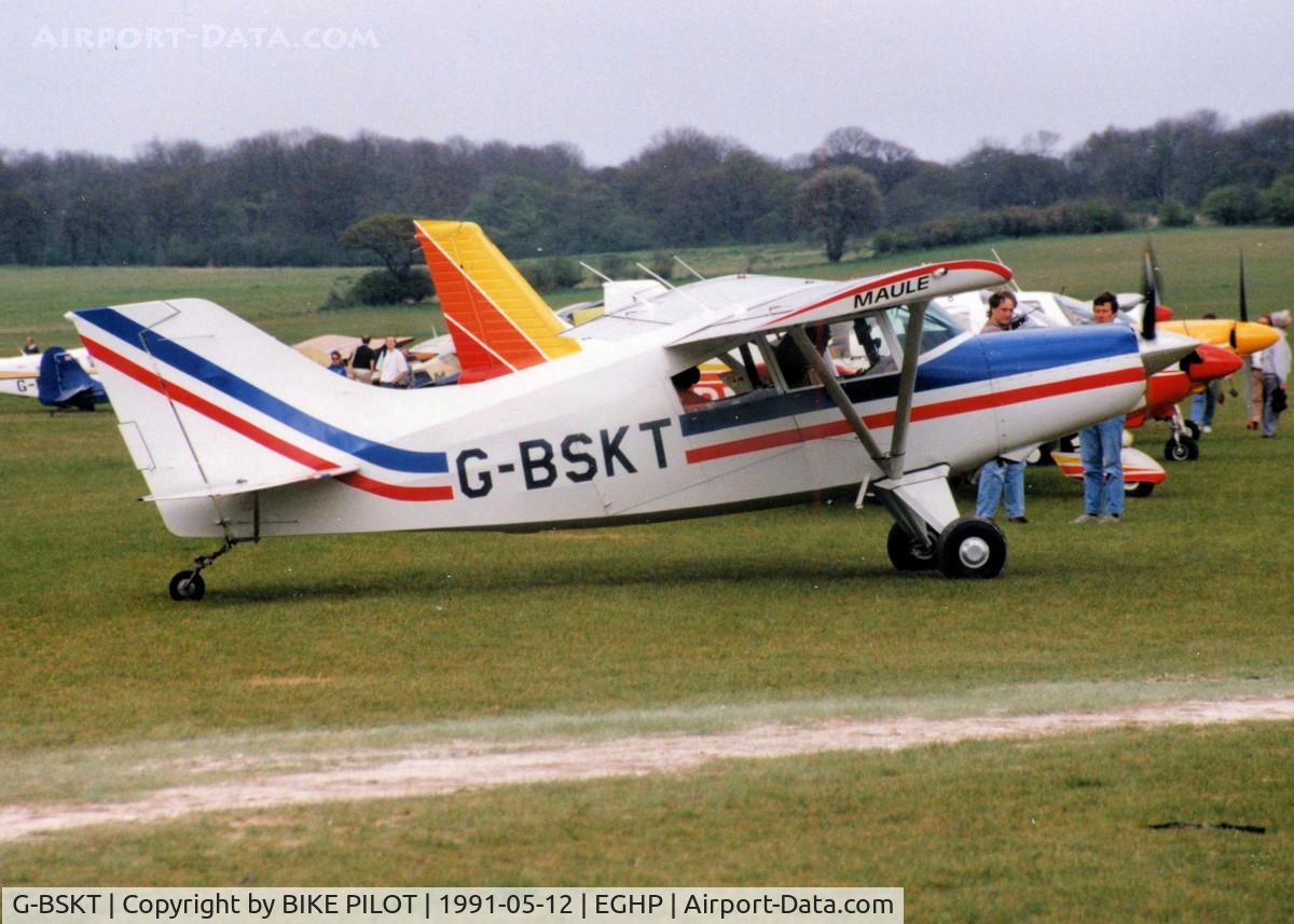 G-BSKT, 1990 Maule MX-7-180 Star Rocket C/N 11070C, PARKED WITH OTHER VISITORS AT A POPHAM FLY-IN
