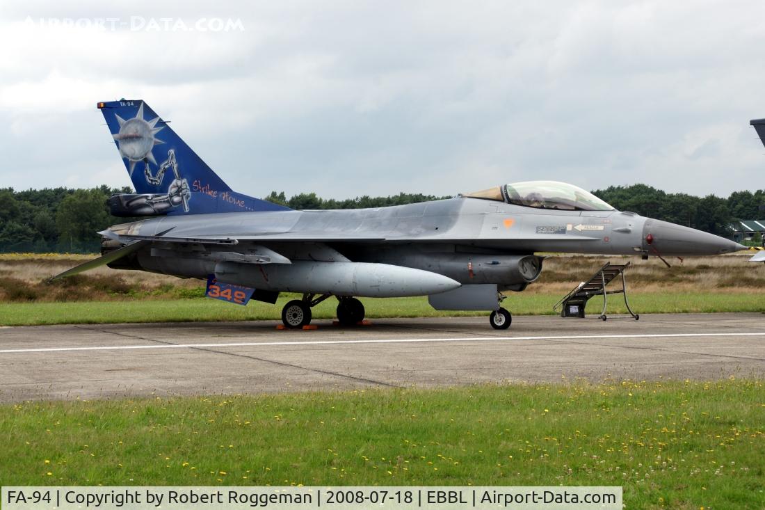 FA-94, SABCA F-16AM Fighting Falcon C/N 6H-94, FA-94 F-16AM Special colors 349 Squadron.Strike hard.Strike home.Belgian Air Force.