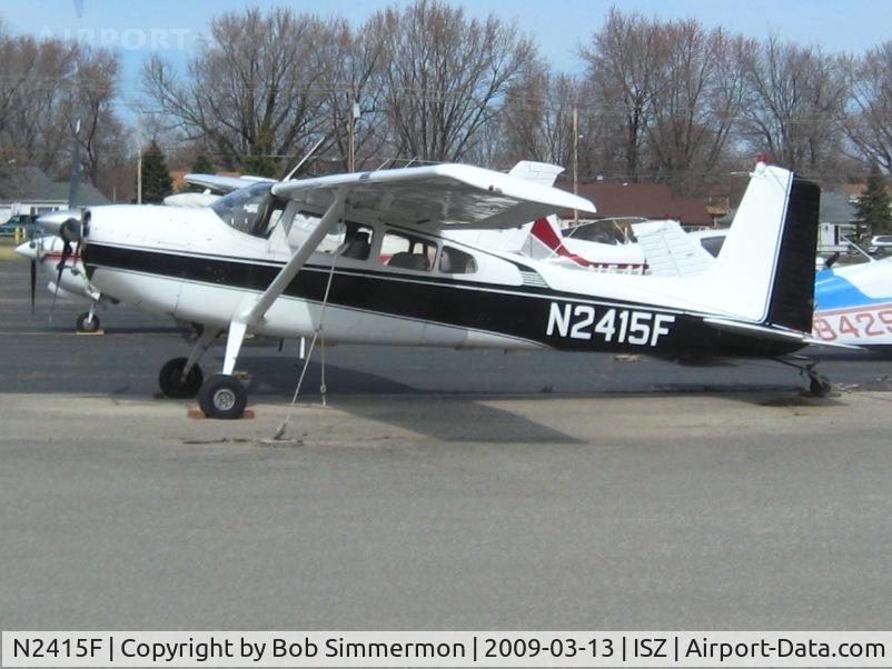 N2415F, 1965 Cessna 180H Skywagon C/N 18051615, On the ramp at Cincinnati Blue Ash