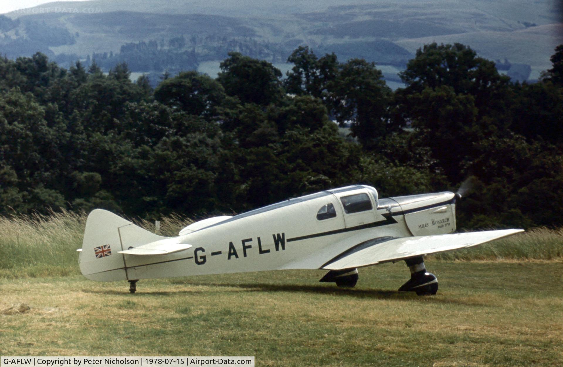 G-AFLW, 1938 Miles M.17 Monarch C/N 792, Seen at the 1978 Strathallan Open Day.