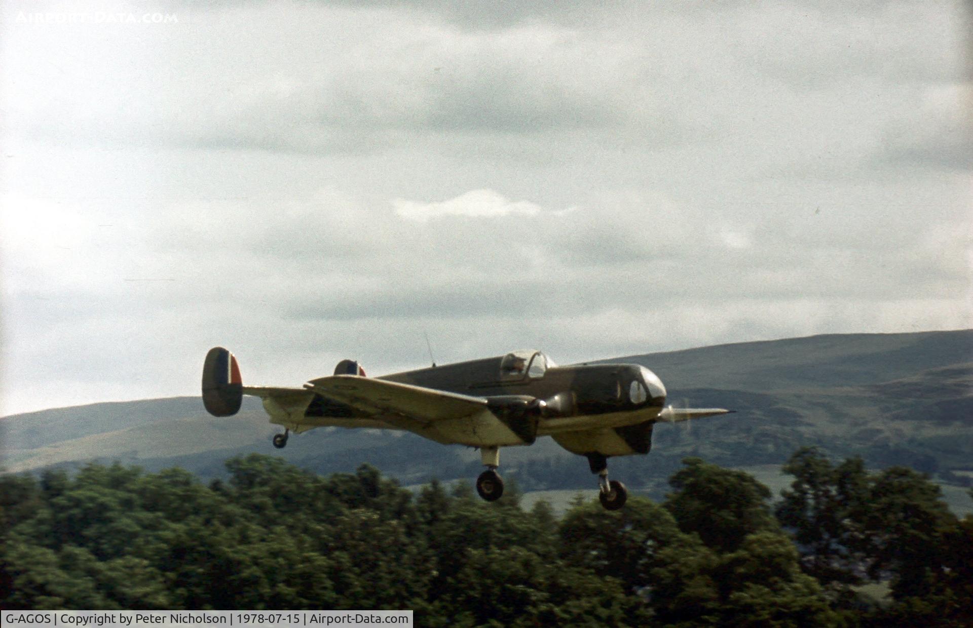 G-AGOS, Reid And Sigrist Ltd RS.4 Desford Trainer C/N 03, Coming in to land at the 1978 Strathallan Open Day.