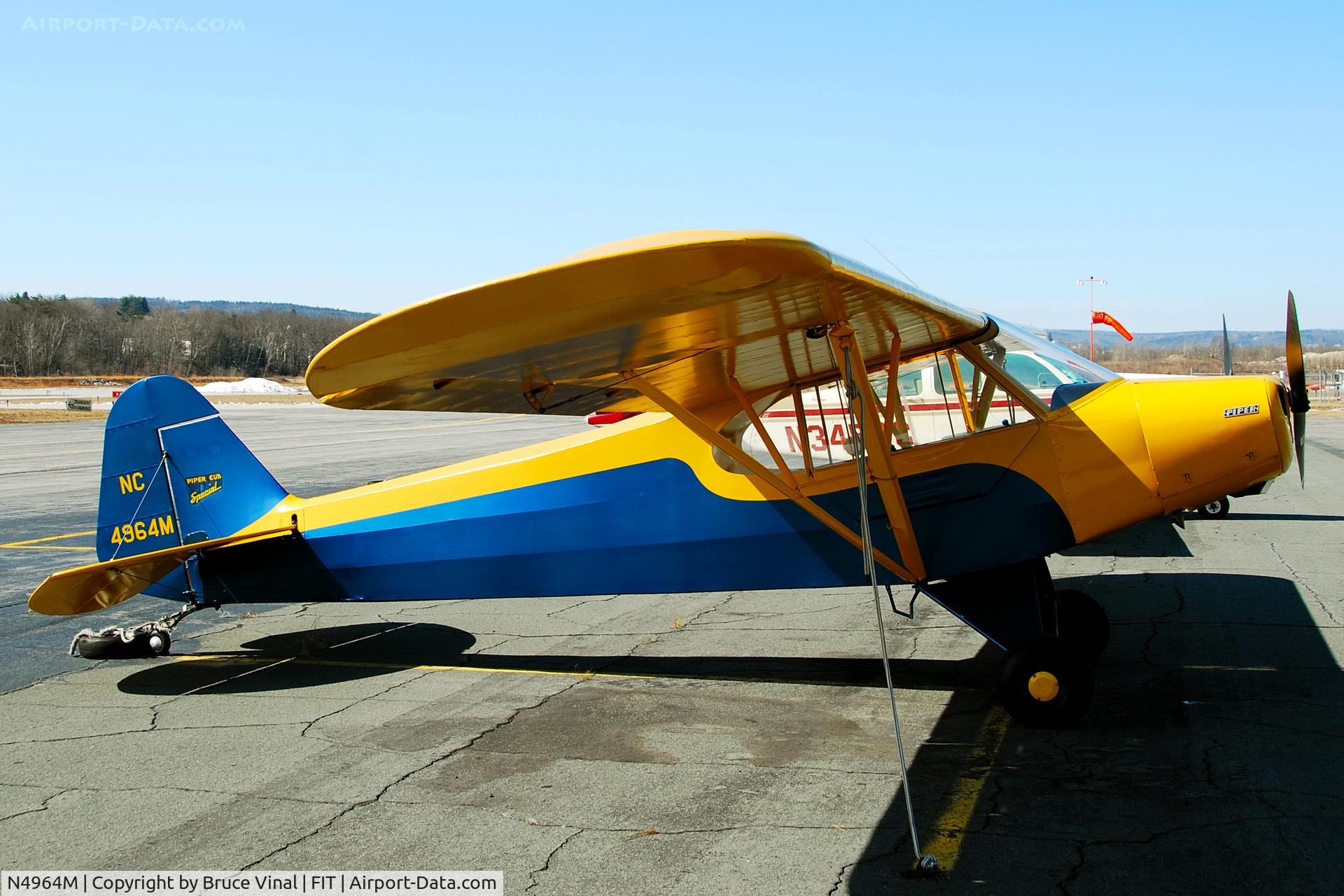N4964M, 1948 Piper PA-11 Cub Special C/N 11-450, A Classic Cub on a Fuel Stop At FIT
