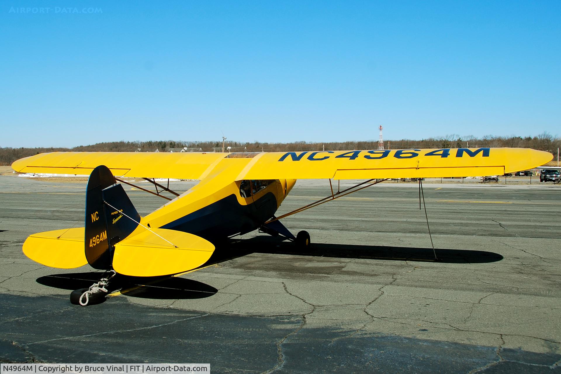 N4964M, 1948 Piper PA-11 Cub Special C/N 11-450, A Classic Cub on a Fuel Stop At FIT