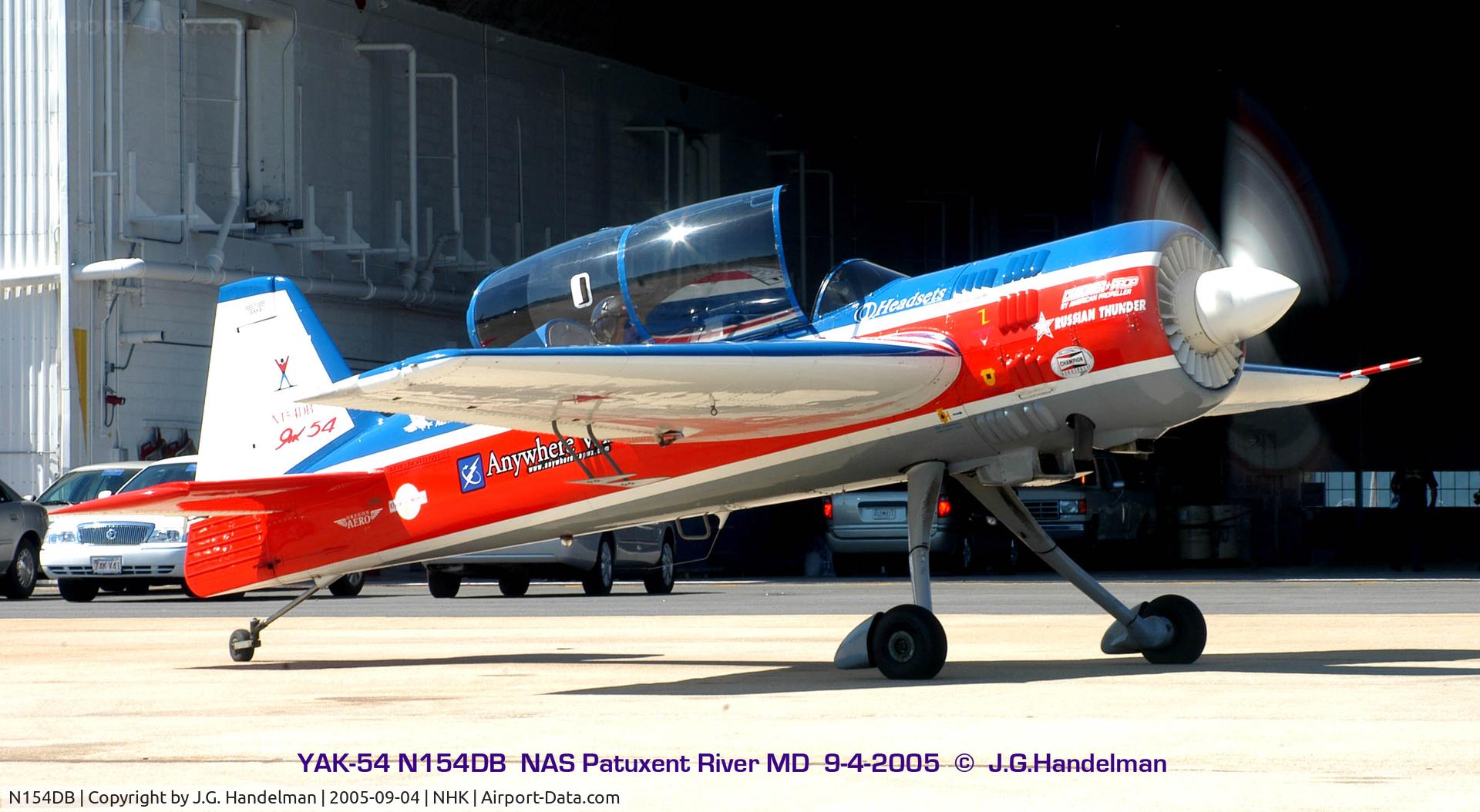N154DB, 1996 Yakovlev Yak-54 C/N 01002, At NAS Patuxent River MD 9-4-2005