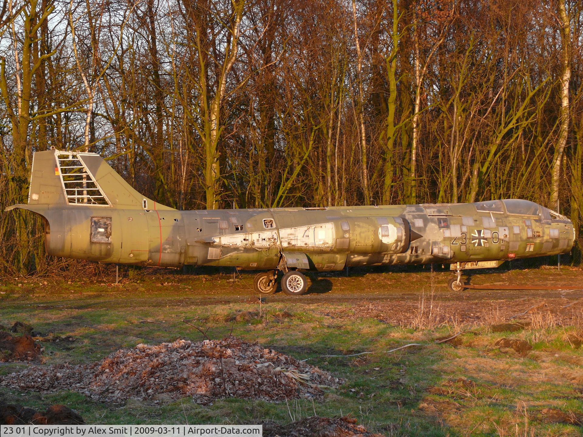 23 01, Lockheed F-104G Starfighter C/N 683-7184, Lockheed F-104G Starfighter 23+01 German Air Force part of the collection of Mr Piet Smets from Baarlo (PH) and stored in a small compound in Kessel (PH)