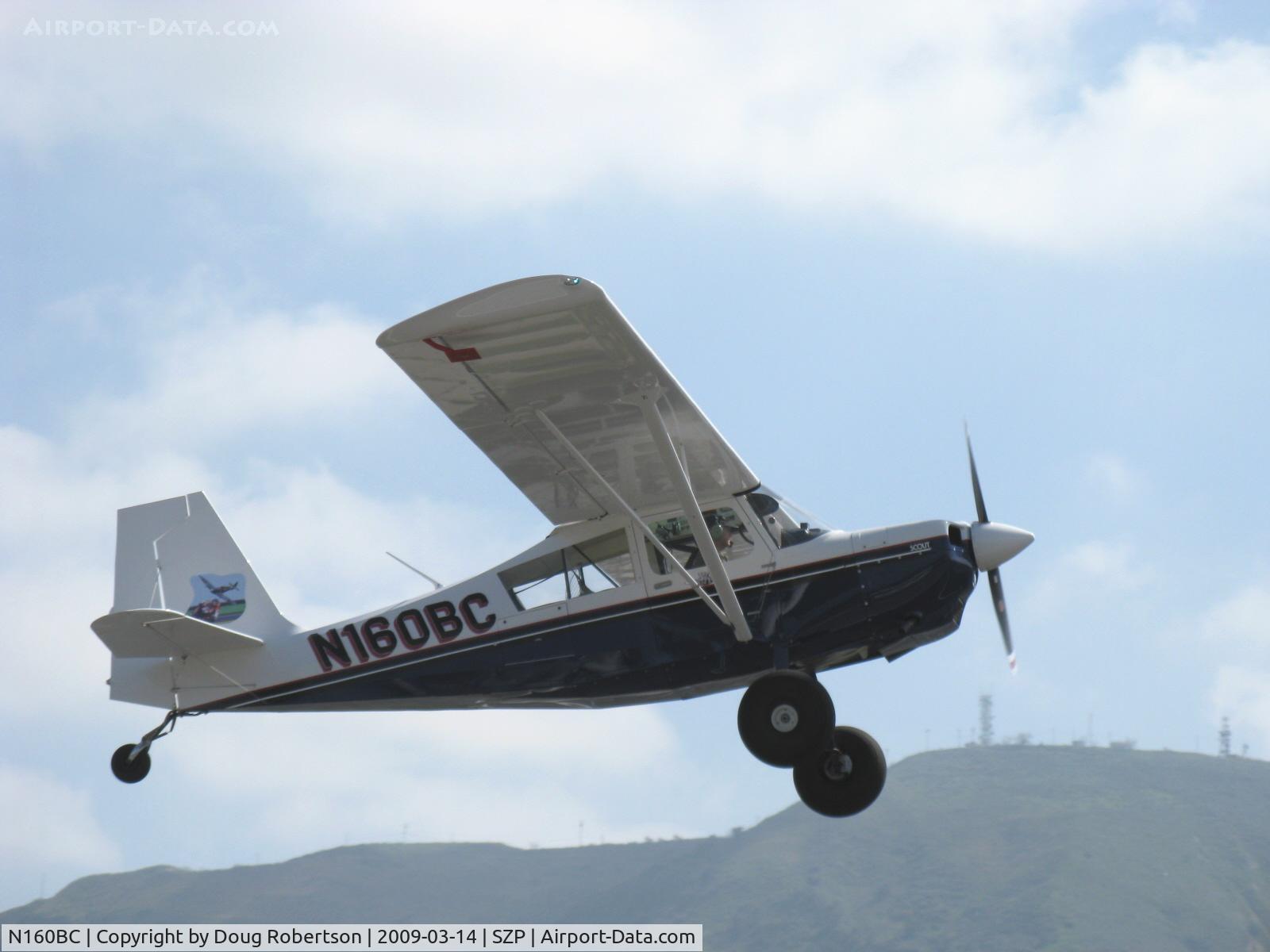 N160BC, 2004 American Champion 8GCBC Scout C/N 457-2004, 2004 American Champion 8GCBC SCOUT, Lycoming O&VO-360 180 Hp, spades, Micro vortex generators, tundra tires, takeoff climb Rwy 22