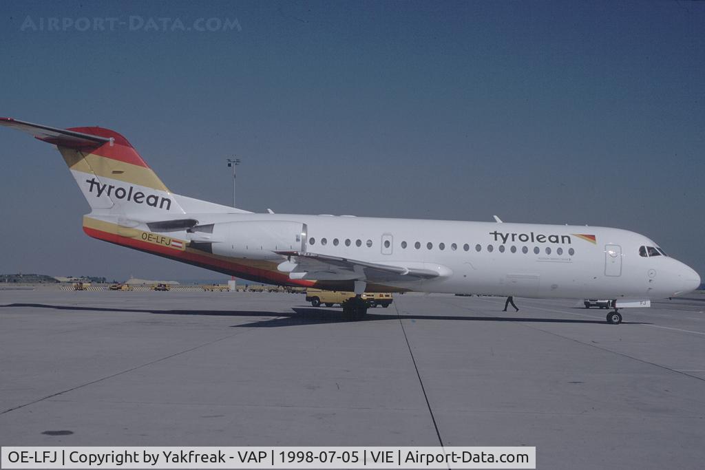 OE-LFJ, 1995 Fokker 70 (F-28-0070) C/N 11532, Tyrolean Airways Fokker 70