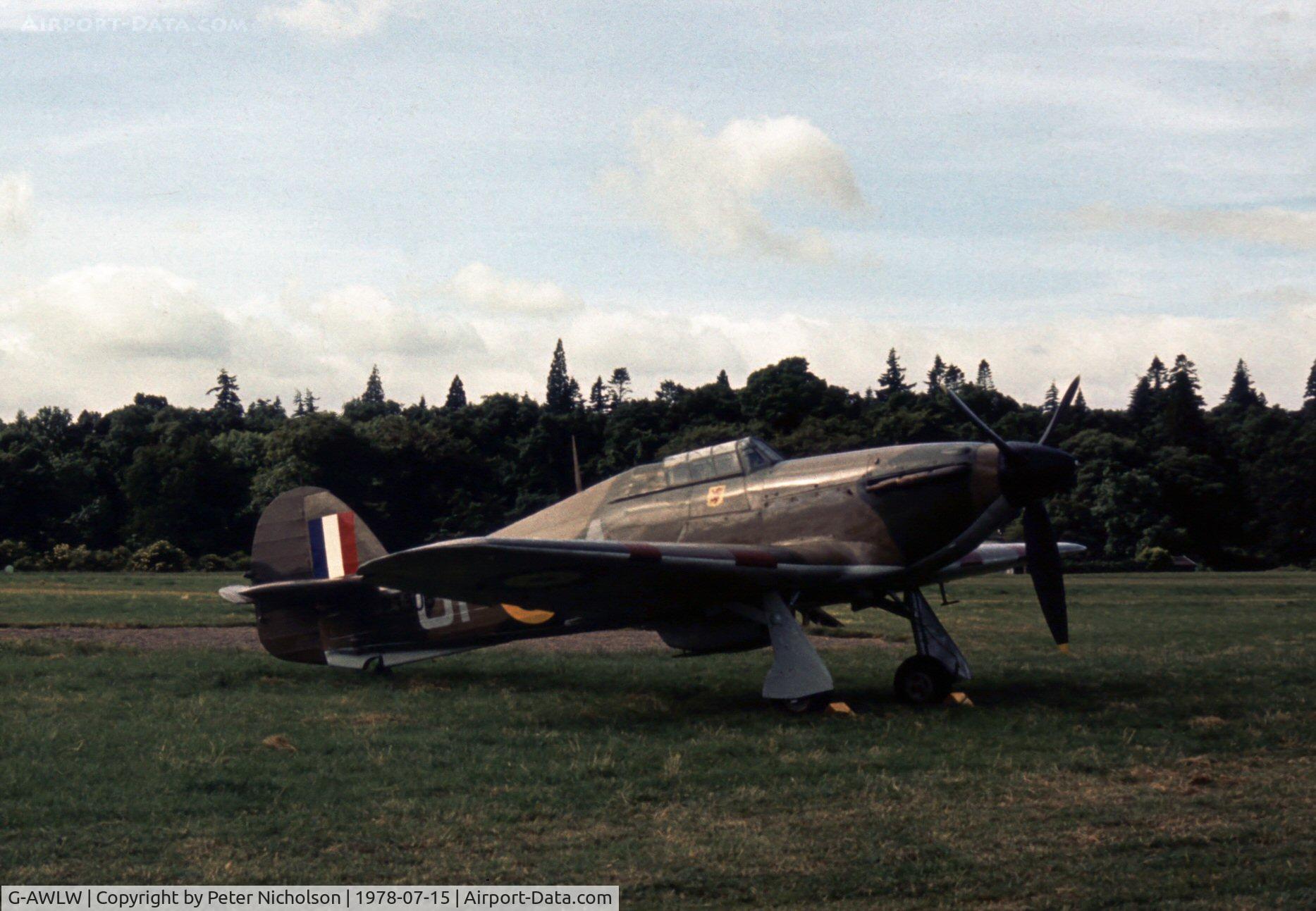 G-AWLW, 1944 Hawker (CCF) Hurricane Mk2B C/N 42012, Strathallan Collection's Hurricane at the 1978 Strathallan Open Day.