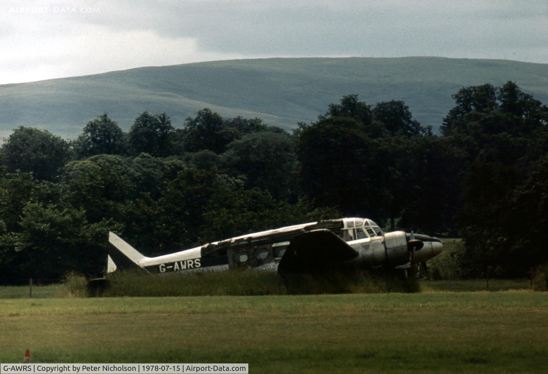 G-AWRS, Avro 652A Anson C.19 Srs 2 C/N 33785, One of the Strathallan stored Ansons as seen at the 1978 Open Day.