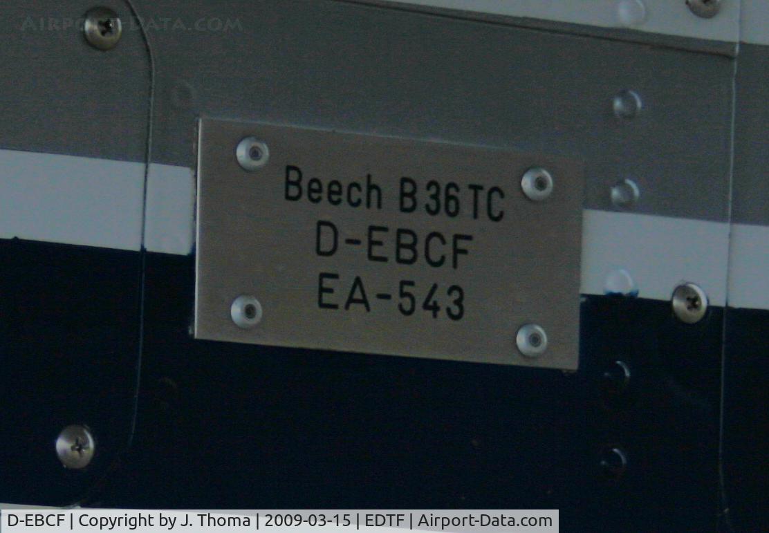 D-EBCF, 1993 Beech B36TC Bonanza Bonanza C/N EA-543, Beech B36TC Bonanza
