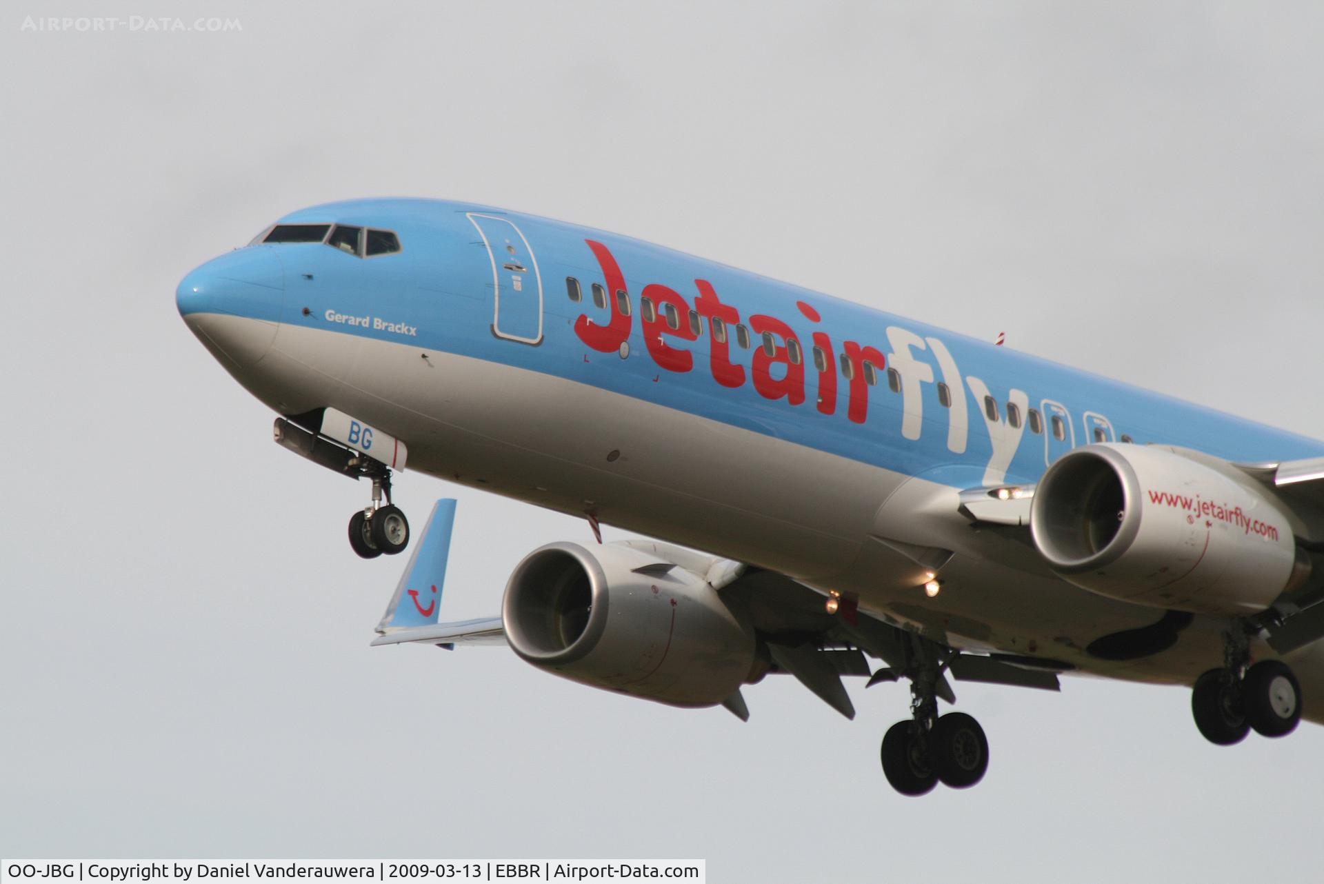 OO-JBG, 2008 Boeing 737-8K5 C/N 35142, arrival of flight JAF5938 to rwy 25L