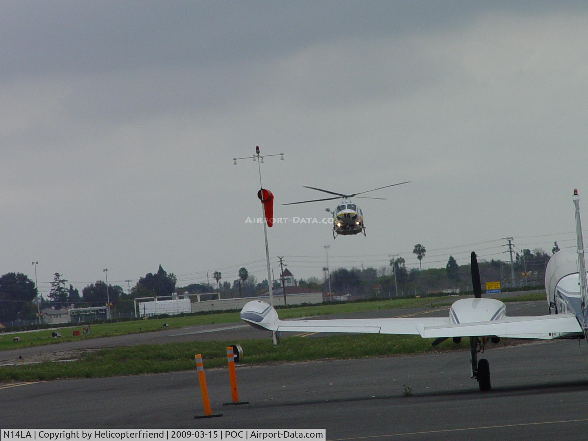 N14LA, 2005 Bell 412EP C/N 36393, On final to EHA Helipad