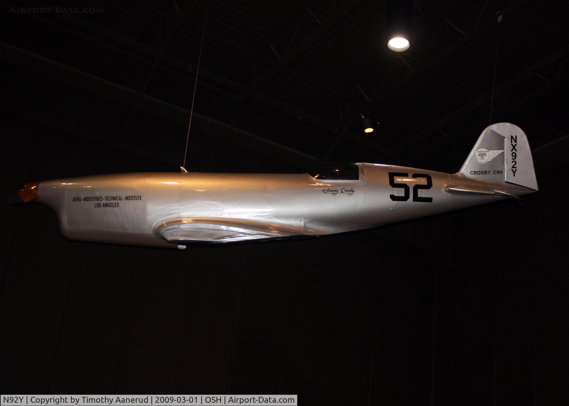 N92Y, 1938 Crosby CR4 C/N 101, EAA AirVenture Museum