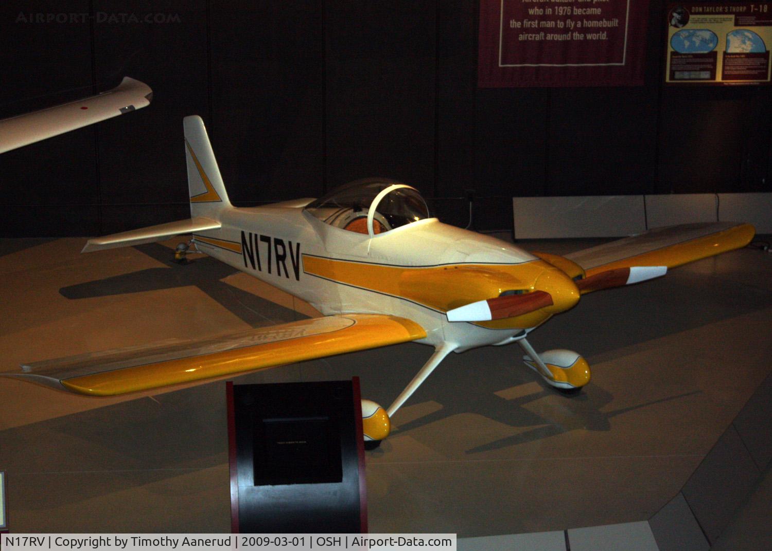 N17RV, 1971 Vans RV-3 C/N 173, EAA AirVenture Museum