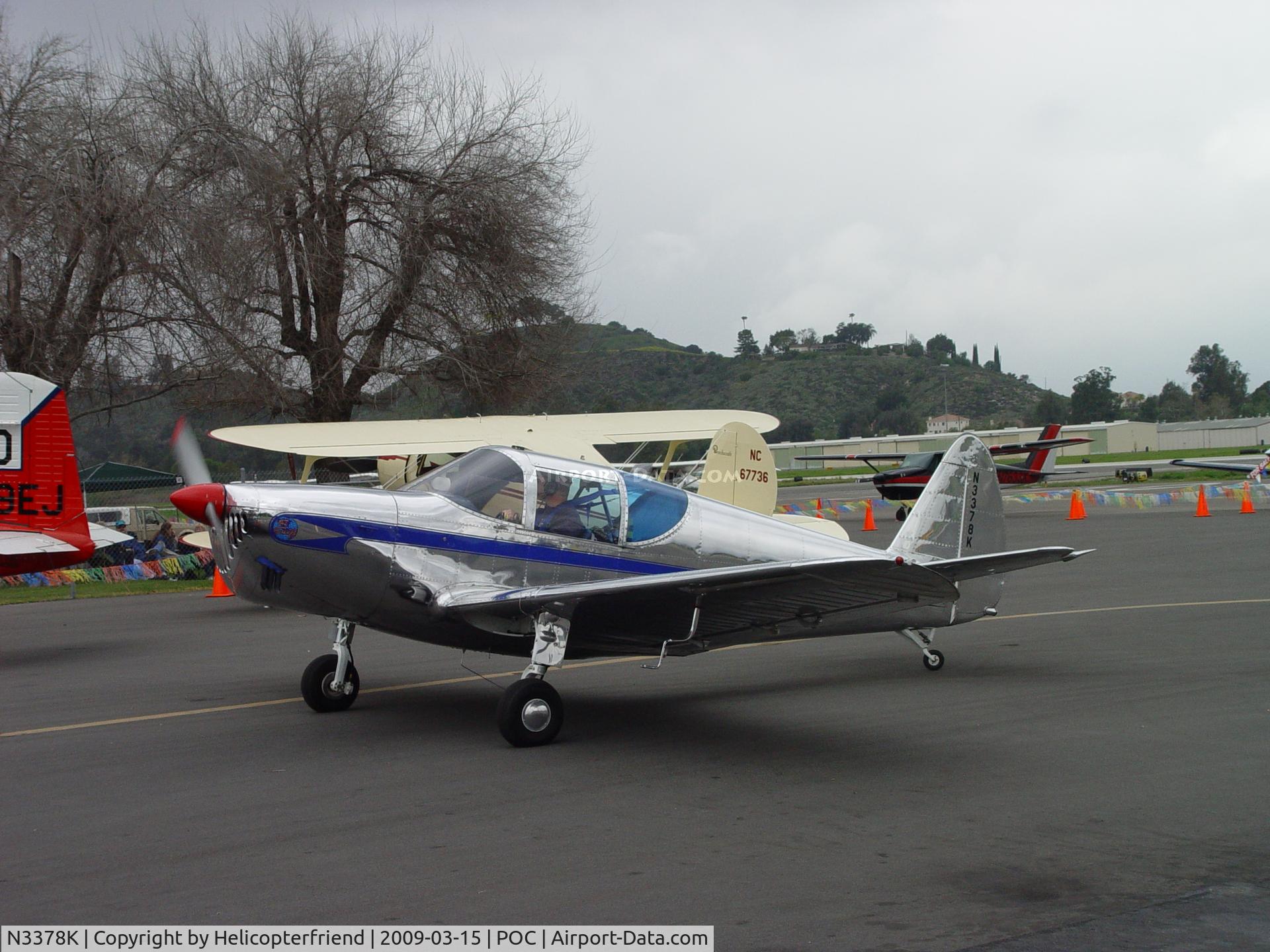 N3378K, 1946 Globe GC-1B Swift C/N 1371, Taxiing in to park