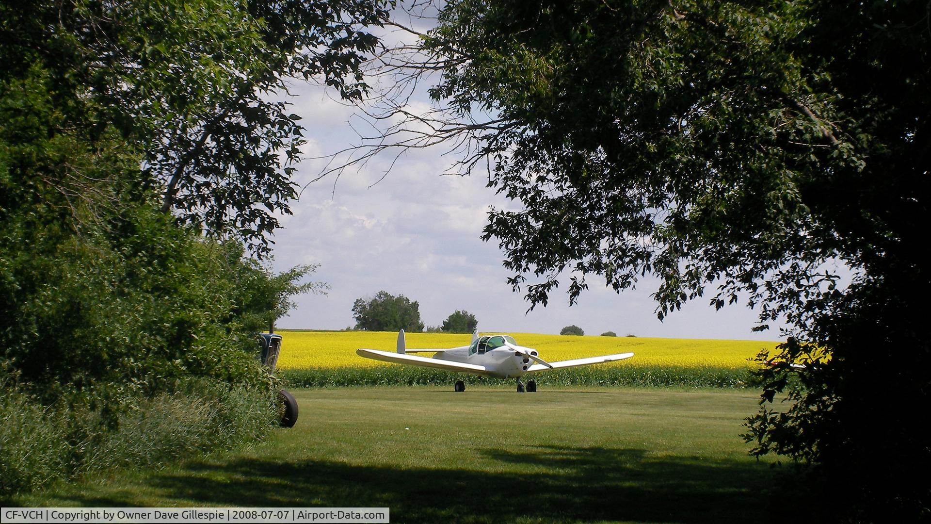 CF-VCH, 1966 Alon A2X Aircoupe C/N A-92X, VCH in Saskatchewan landscape
