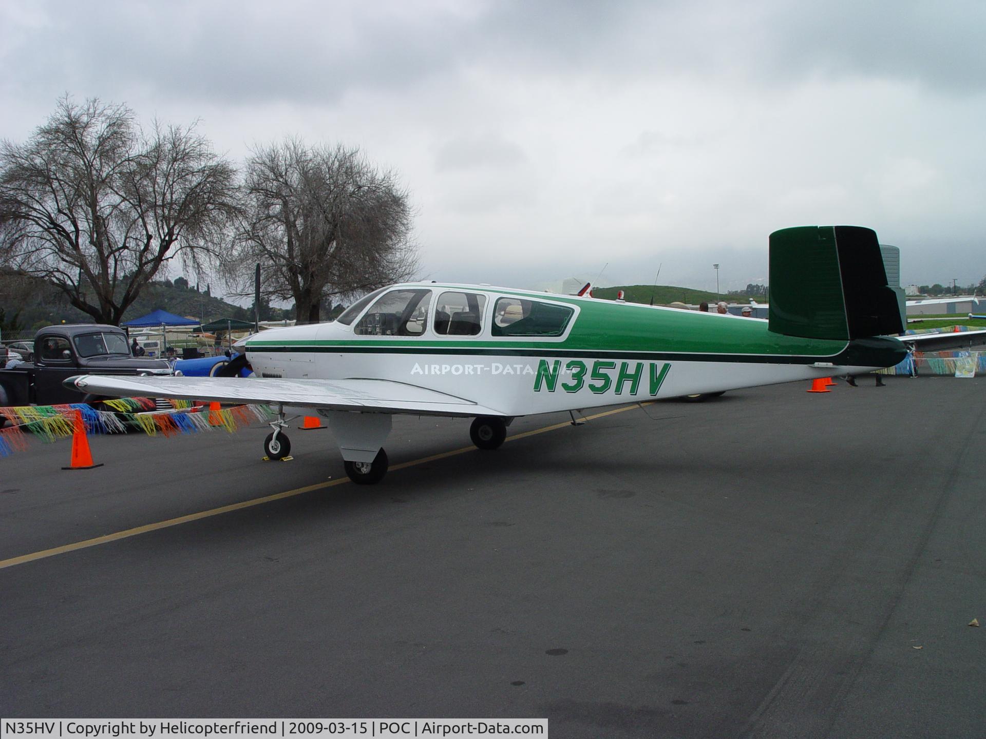 N35HV, 1957 Beech H35 Bonanza C/N D-5236, Parked for display at Brackett