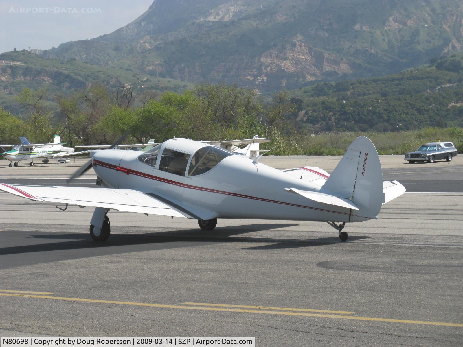 N80698, 1946 Globe GC-1B Swift C/N 1103, 1946 Globe GC-1B SWIFT, Continental C145 145 Hp, taxi to Rwy 22