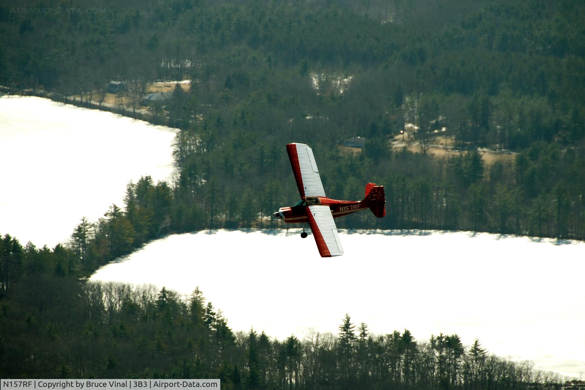 N157RF, 1967 Champion 7GCAA Citabria C/N 108, A Citabria over Sterling Ma.