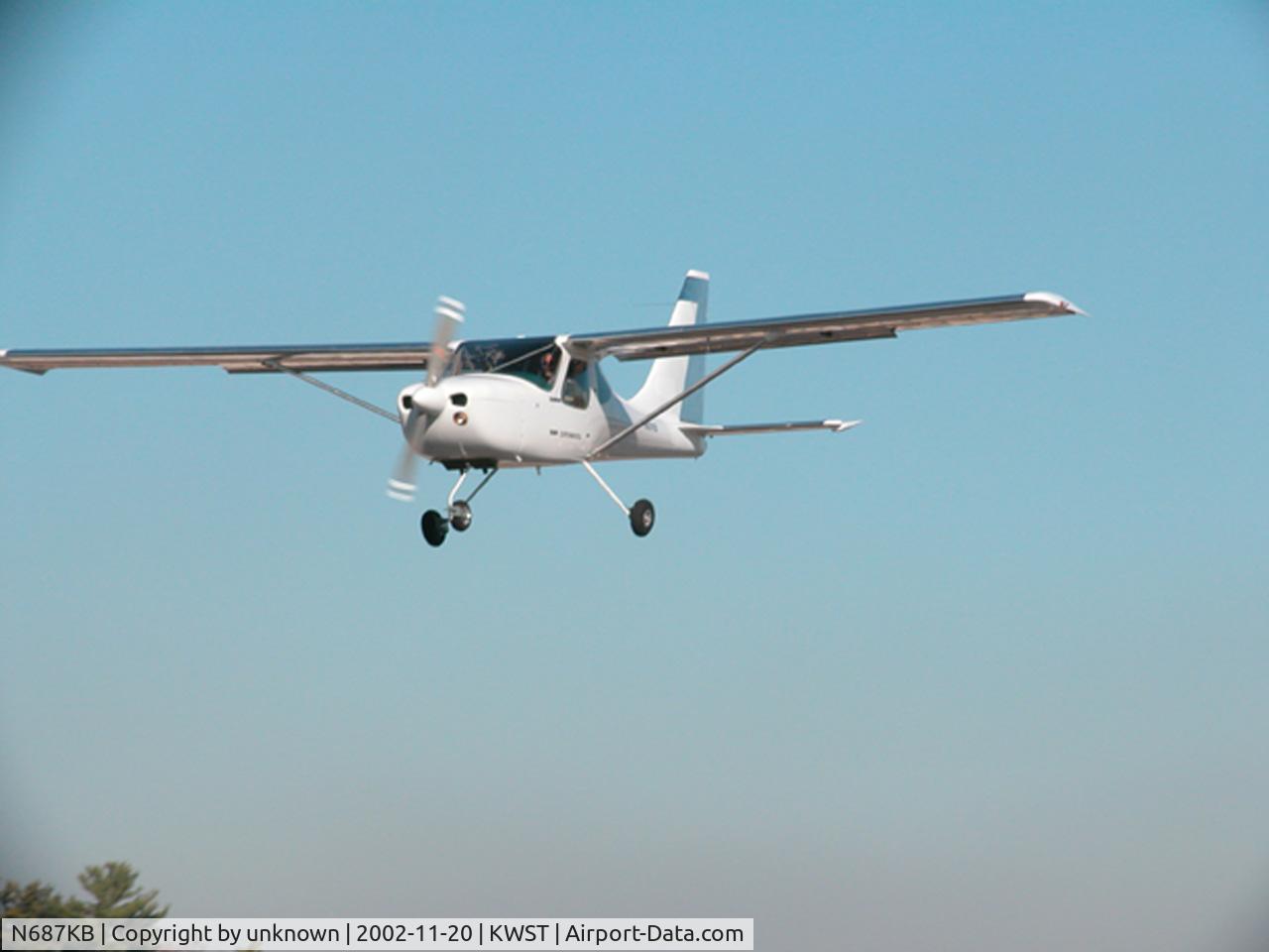 N687KB, 2002 Stoddard-Hamilton GlaStar C/N 5687, Landing for the first time in N687KB on 20 November, 2002.