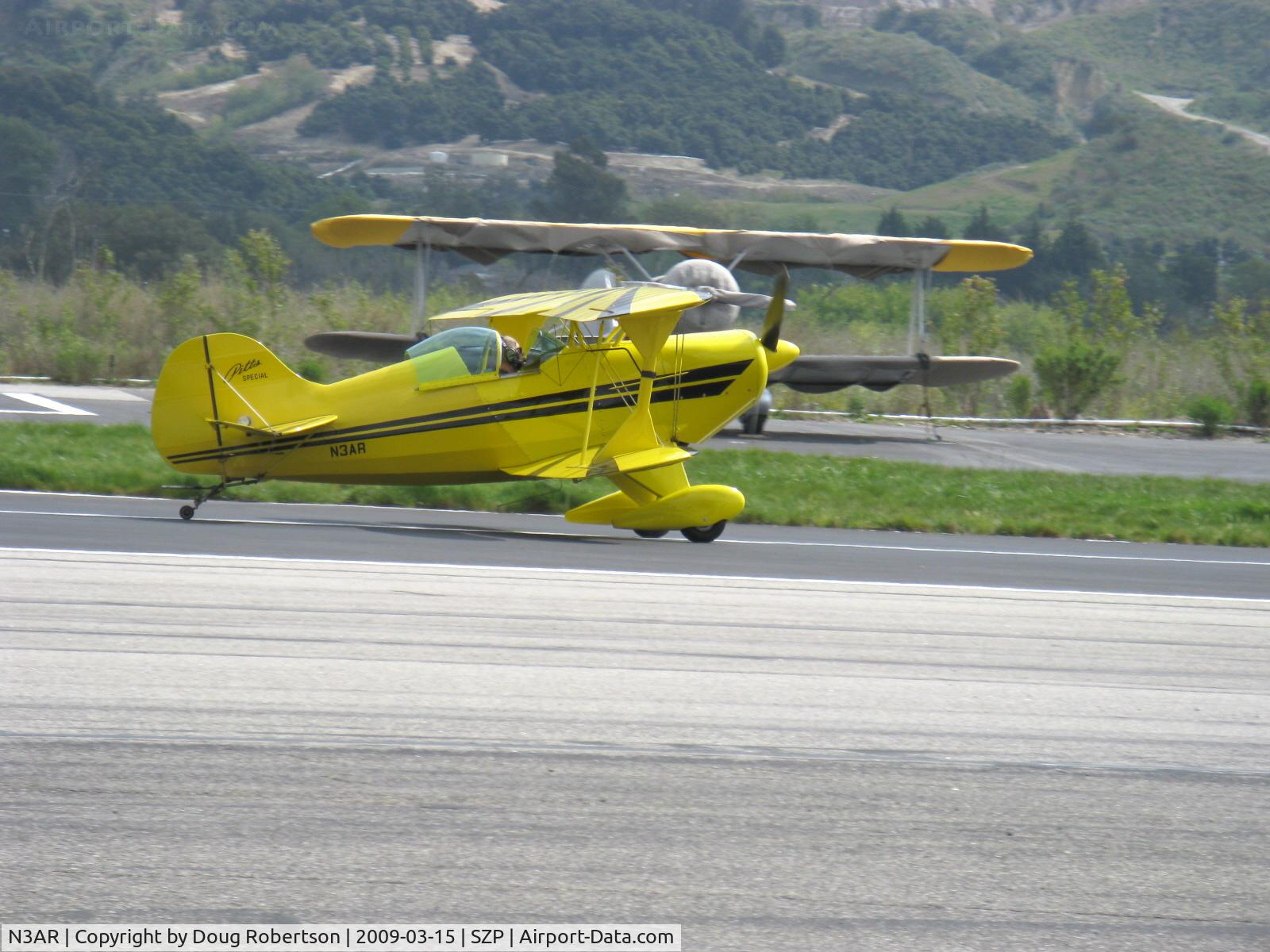 N3AR, 1974 Pitts S-1S Special C/N 10, 1974 Russell PITTS SPECIAL S-1S fully aerobatic, Lycoming O&VO-360 180 Hp, landing roll Rwy 22