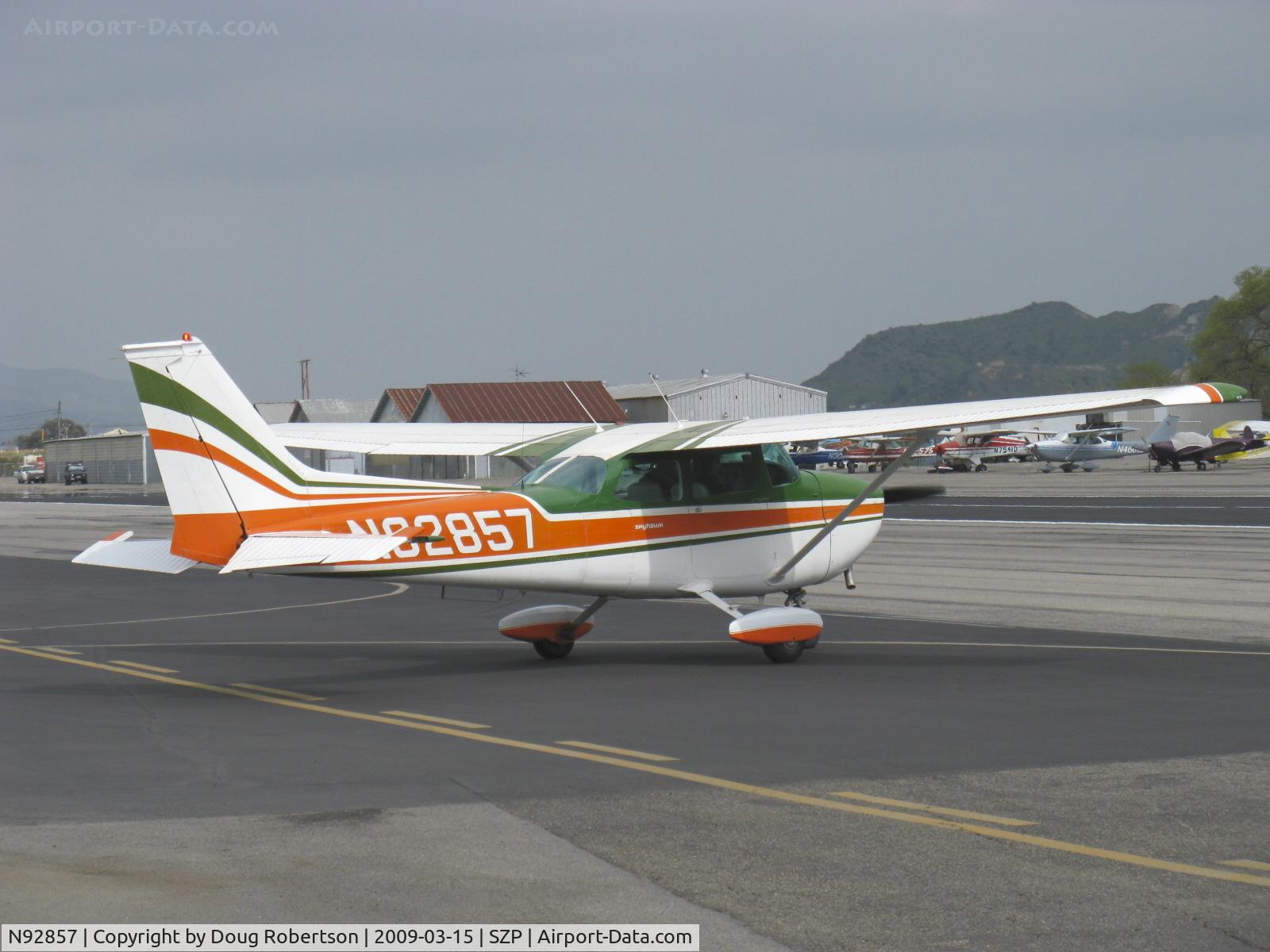 N92857, 1973 Cessna 172M C/N 17261635, 1973 Cessna 172M, Lycoming O-320-E2D 150 Hp, taxi