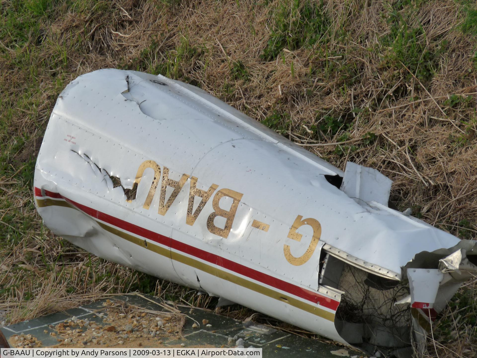 G-BAAU, 1972 Enstrom F-28A-UK C/N 092, All thats left of this enstrom on the dump at Shoreham