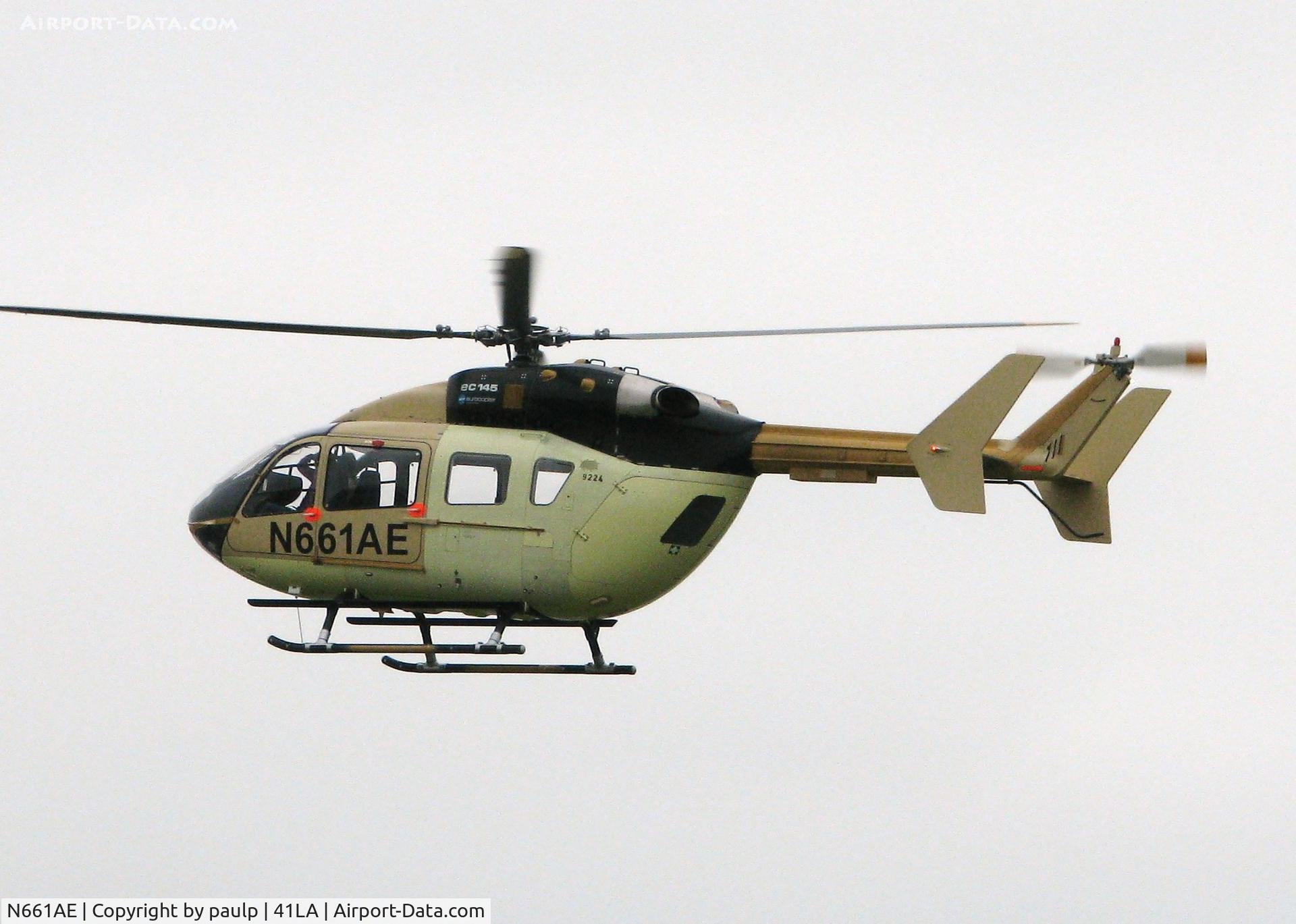 N661AE, Eurocopter-Kawasaki EC-145 (BK-117C-2) C/N 9224, EC-145 landing at Metro Aviation near the Shreveport Downtown airport.