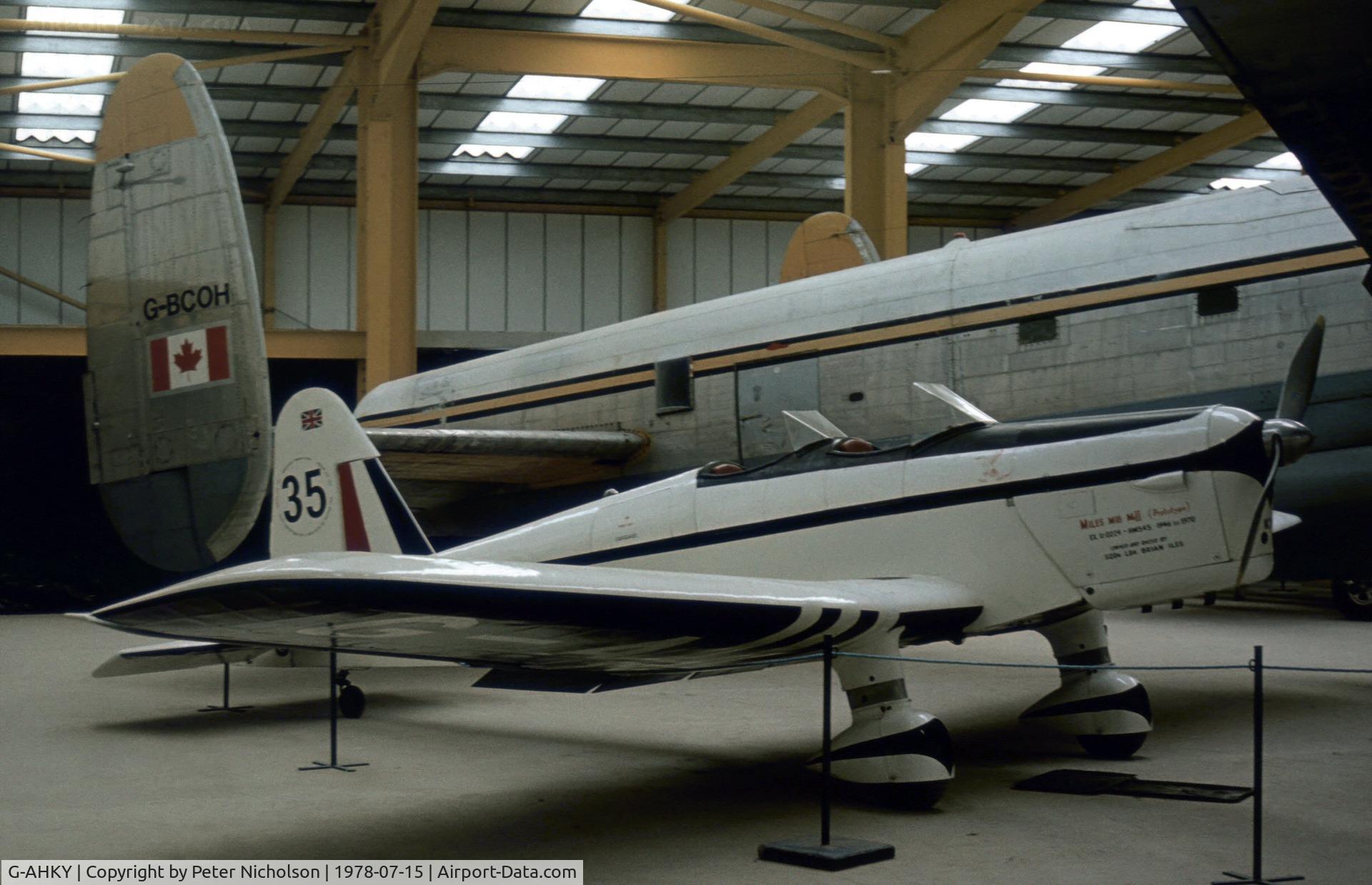 G-AHKY, 1940 Miles M18 Series 2 C/N 4426, On display at the 1978 Strathallan Open Day.