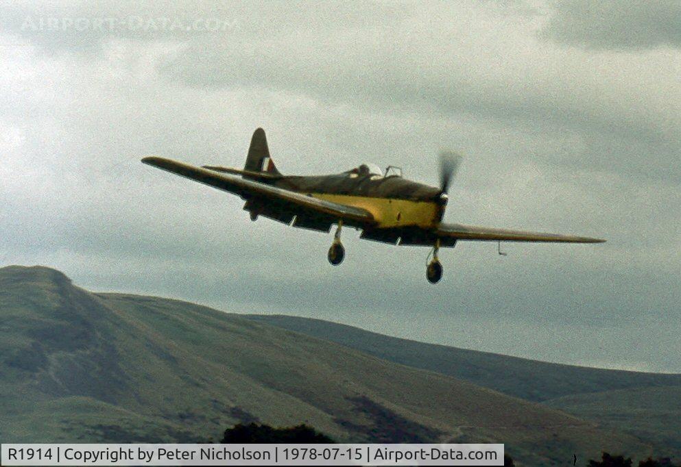 R1914, 1940 Miles M14A Hawk Trainer 3 C/N 1900, Miles Magister R1914 landing at the 1978 Strathallan Open Day.