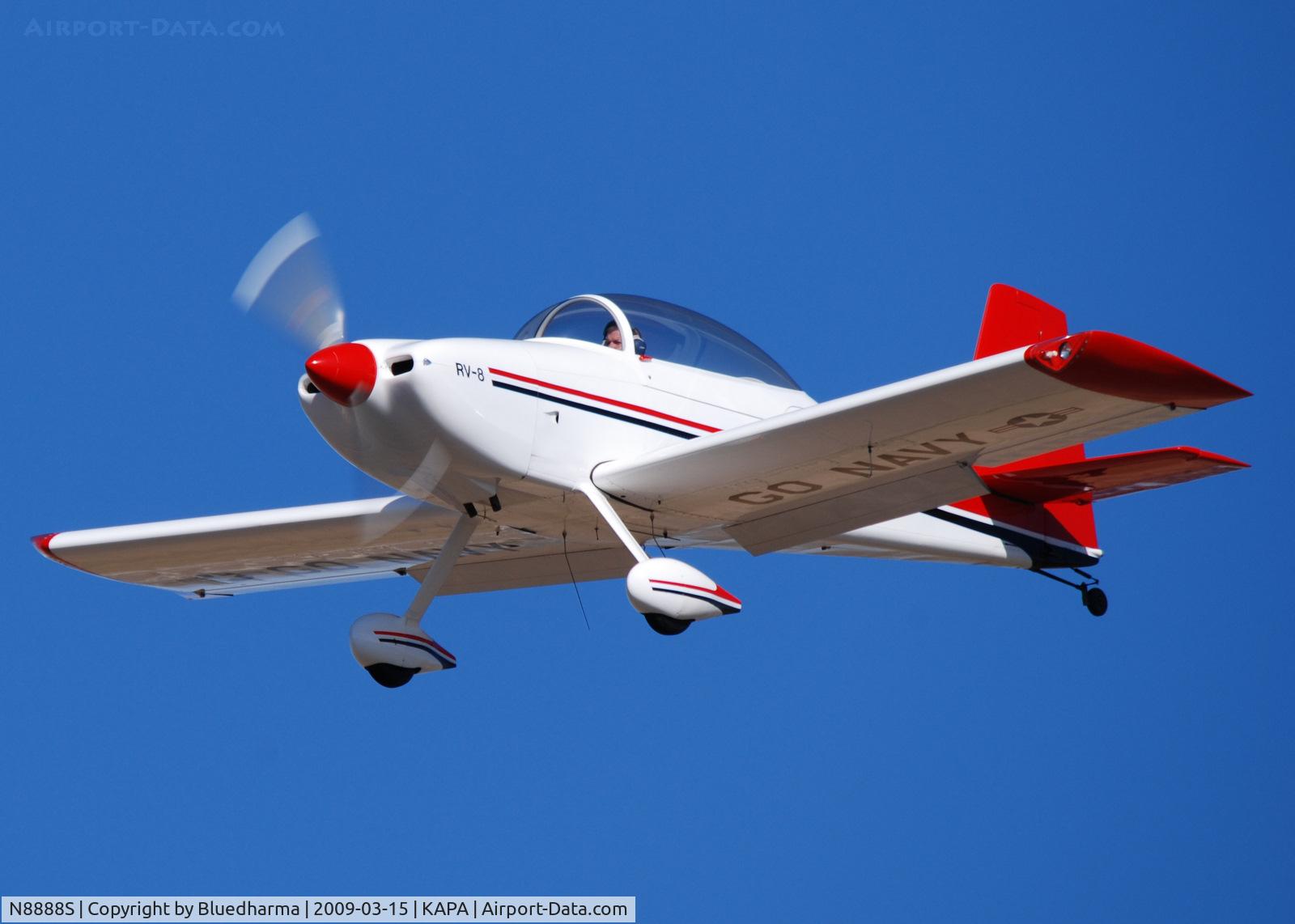 N8888S, 2002 Vans RV-8 C/N 80624, On final approach to 17L.