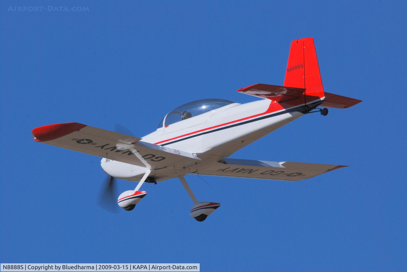 N8888S, 2002 Vans RV-8 C/N 80624, On final approach to 17L.
