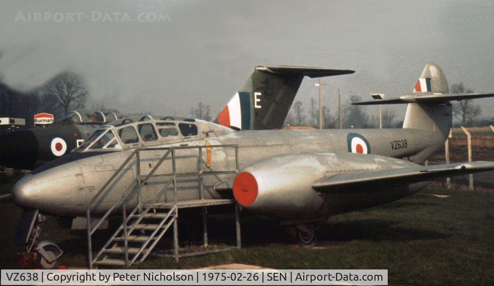 VZ638, 1949 Gloster Meteor T.7 C/N Not found G-JETM/VZ638, Meteor T.7 at the now defunct Historic Aircraft Museum at Southend Airport.