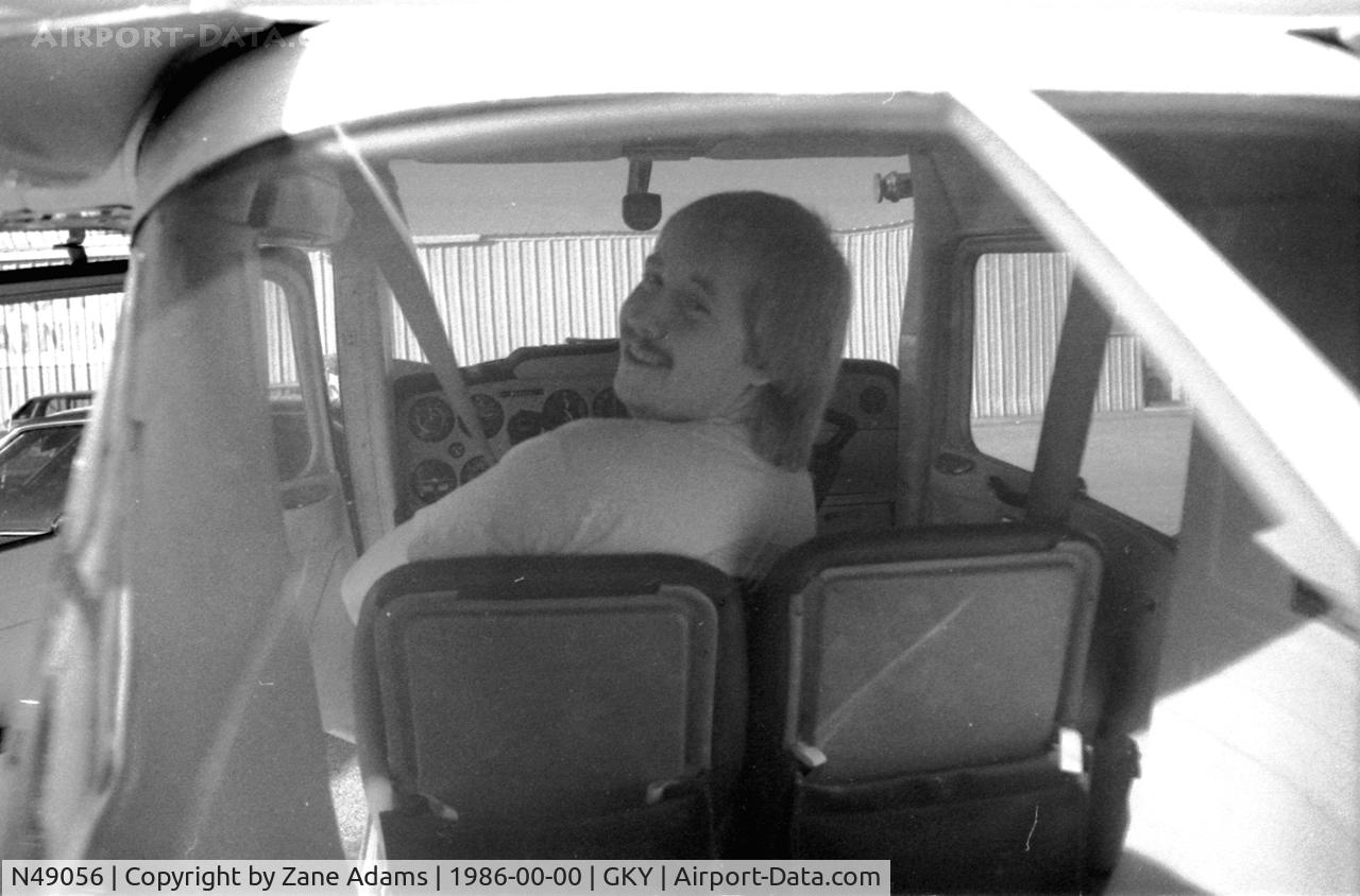 N49056, Cessna 152 C/N 15281127, This aircraft was destroyed and the pilot killed when he stole the aircraft and flew into powerlines while intoxicated. (This photo from a scan of a B&W contact sheet - I am the pilot in these photos)