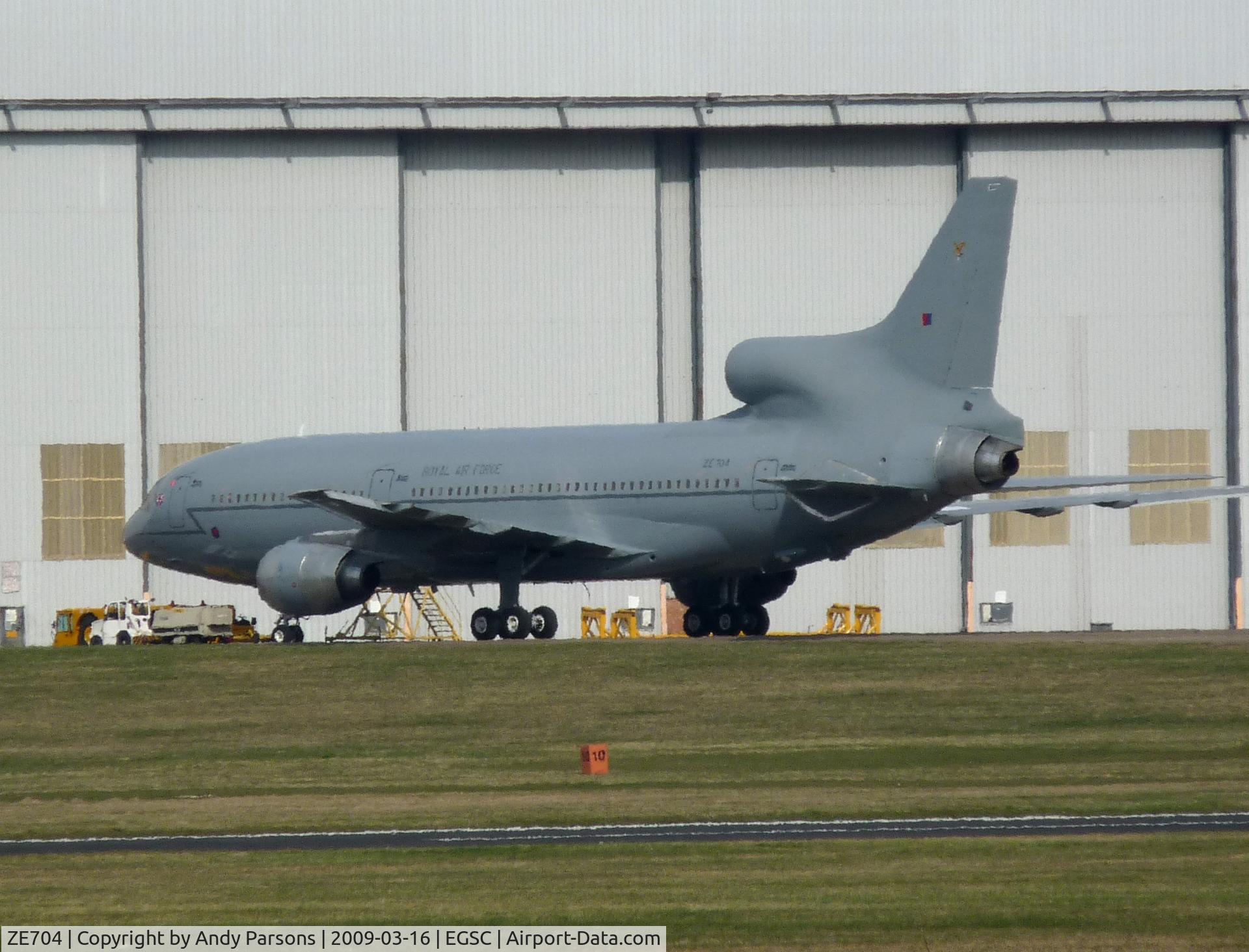 ZE704, 1980 Lockheed L-1011-385-3 TriStar C2 (500) C/N 193Y-1186, At Cambridge for servicing