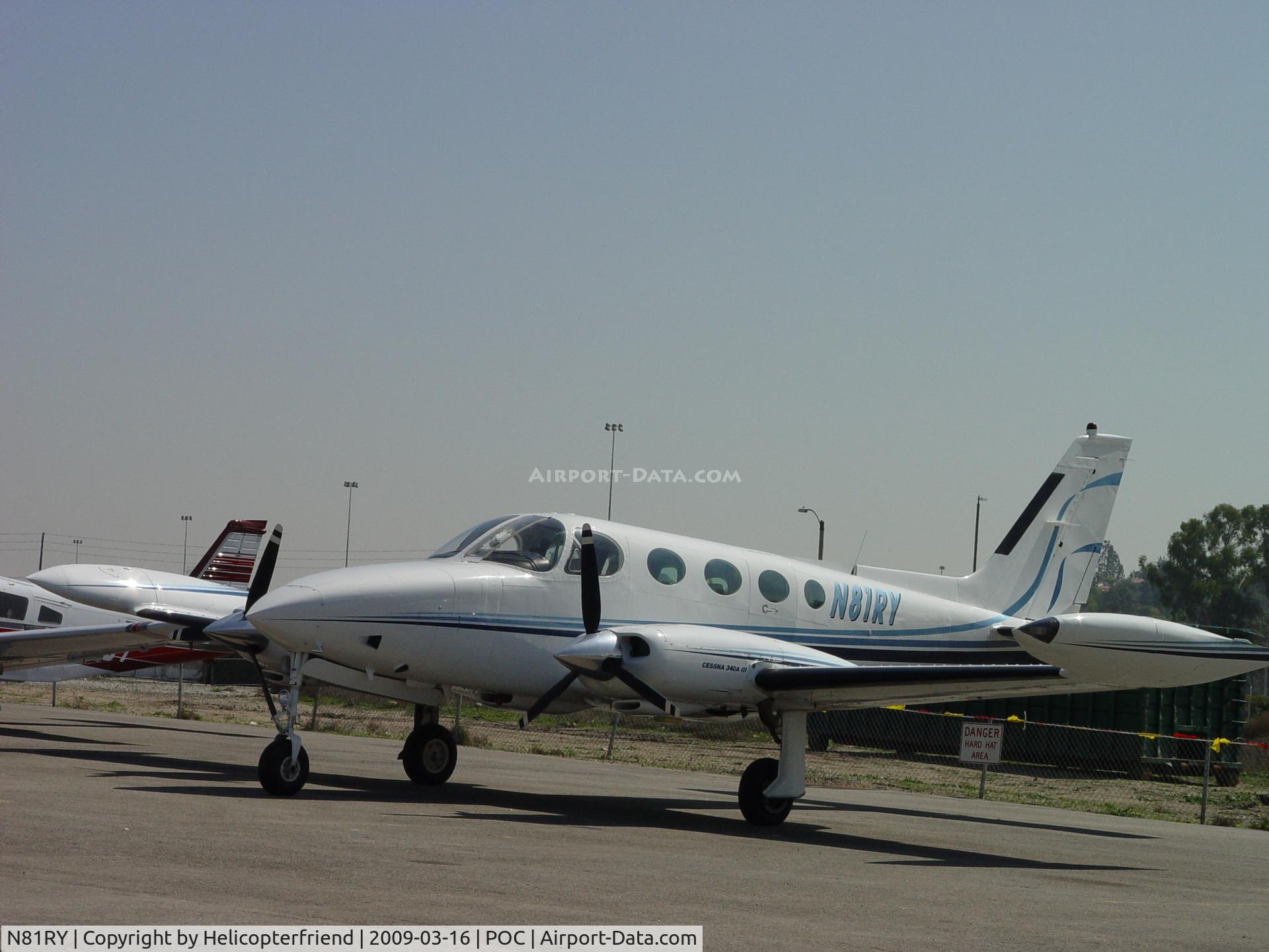 N81RY, 1981 Cessna 340A C/N 340A1238, Parked and waiting at Howard Aviation