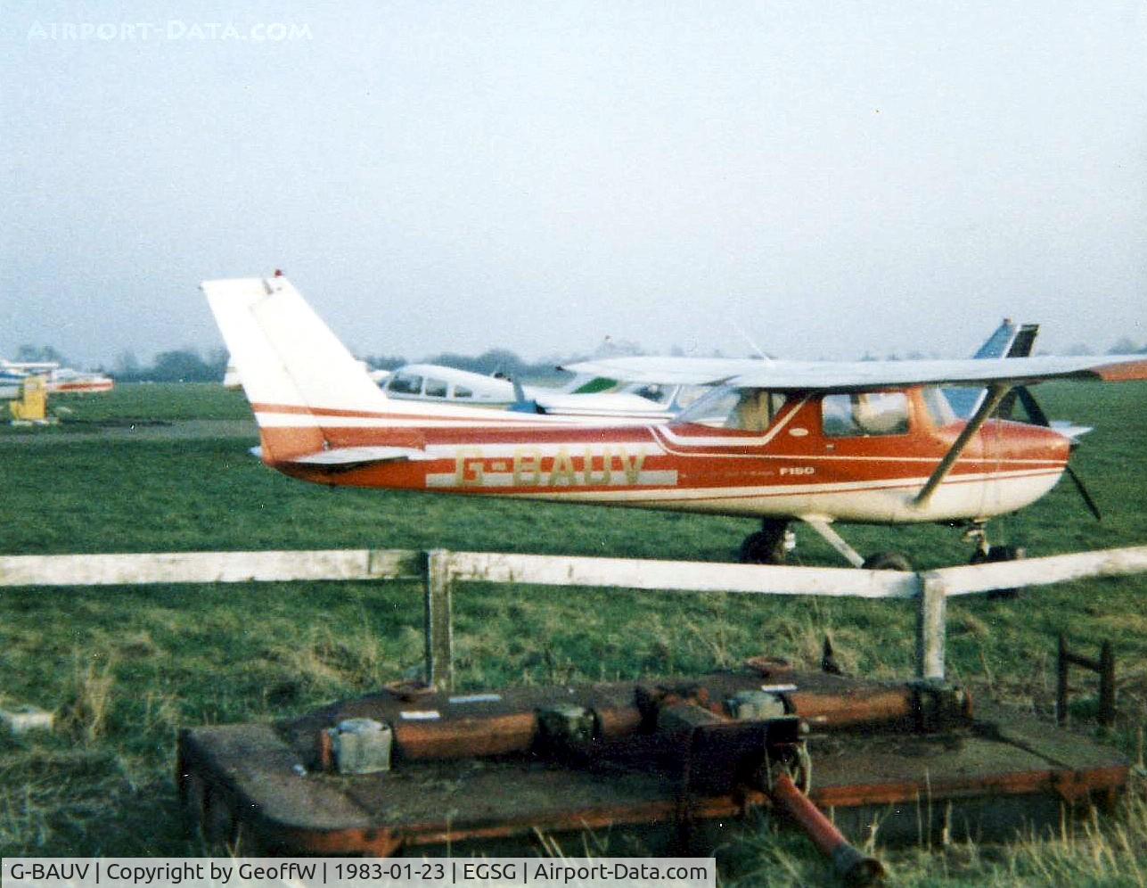 G-BAUV, 1971 Reims F150L C/N 0725, Cessna F150L G-BAUV at Stapleford 23.1.83