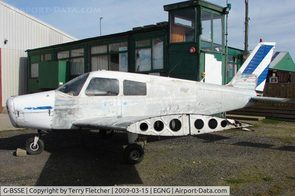 G-BSSE, 1975 Piper PA-28-140 Cherokee Cruiser C/N 28-7525192, One side of this Piper PA-28-140 at Bagby