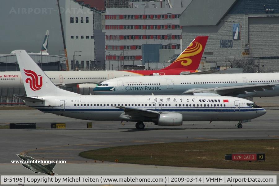 B-5196, 2008 Boeing 737-86N C/N 36810/2699, Air China