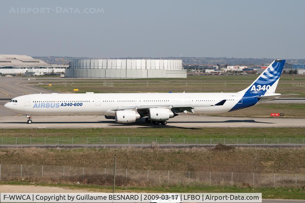 F-WWCA, 2001 Airbus A340-642 C/N 360, Preparing for new test flight.
