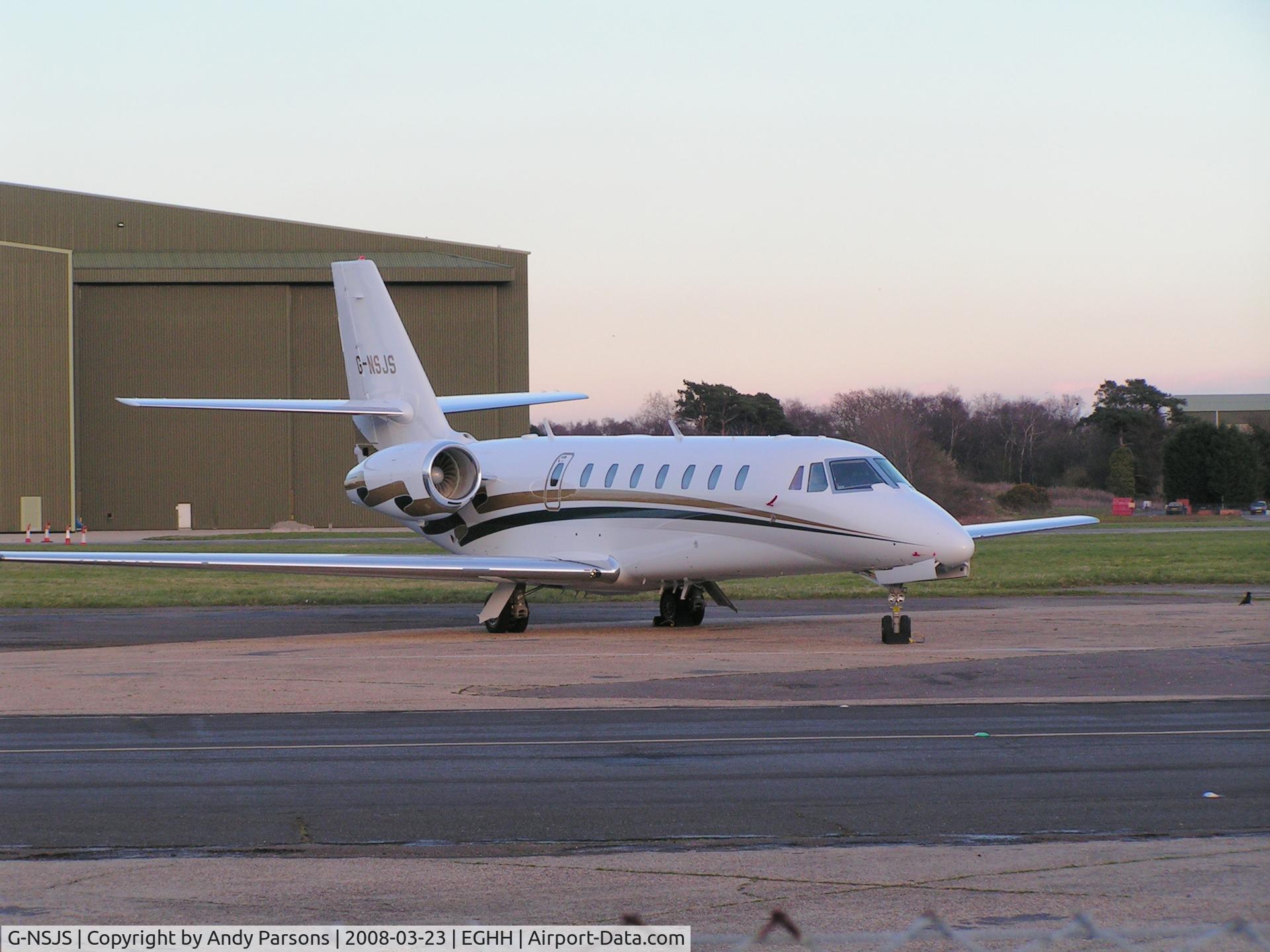 G-NSJS, 2007 Cessna 680 Citation Sovereign C/N 680-0161, G-NSJS Awating servicing at Hurn