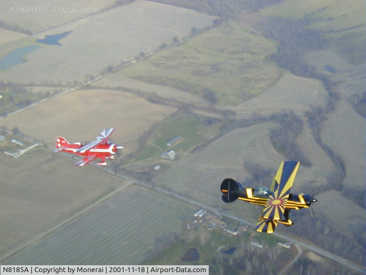 N8185A, 1991 EAA Acro Sport II C/N 18, Linking up with Ty Englehardt in the Pitts S2C