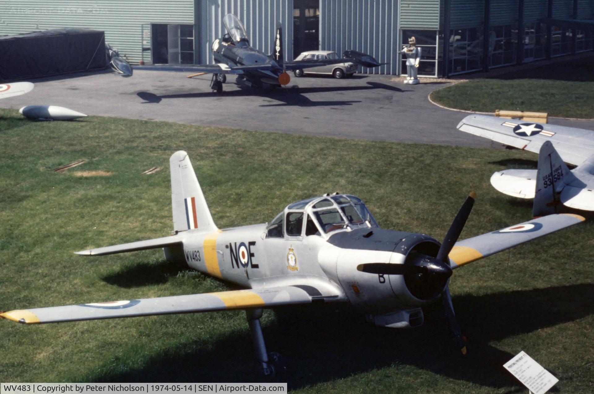 WV483, 1953 Percival P-56 Provost T.1 C/N PAC/56/046, Provost T.1 wth RAF maintenance serial 7693M at the Historic Aircraft Museum at Southend Airport. The markings are 6 Flying Training School.