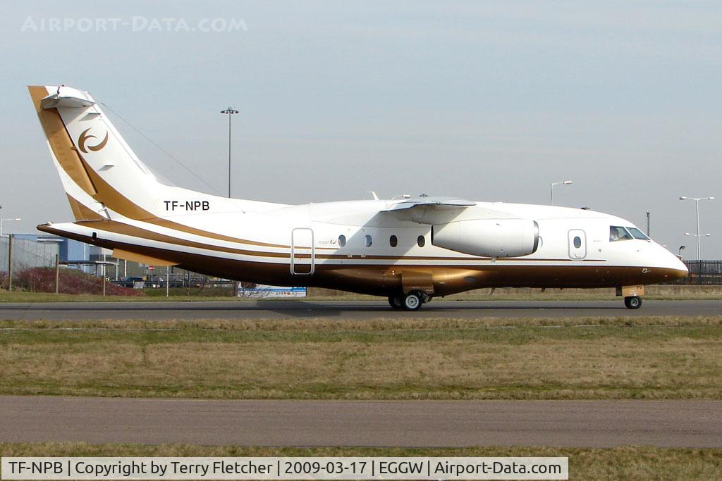TF-NPB, 2000 Fairchild Dornier 328-310 328JET C/N 3161, Icejet Do328 JET leaves Luton